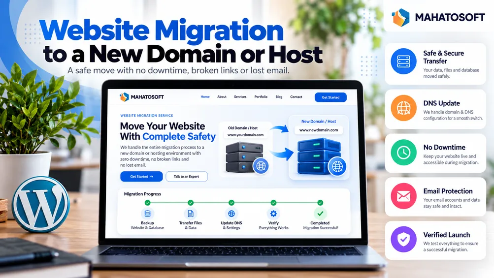 Website migration to a new domain or host
