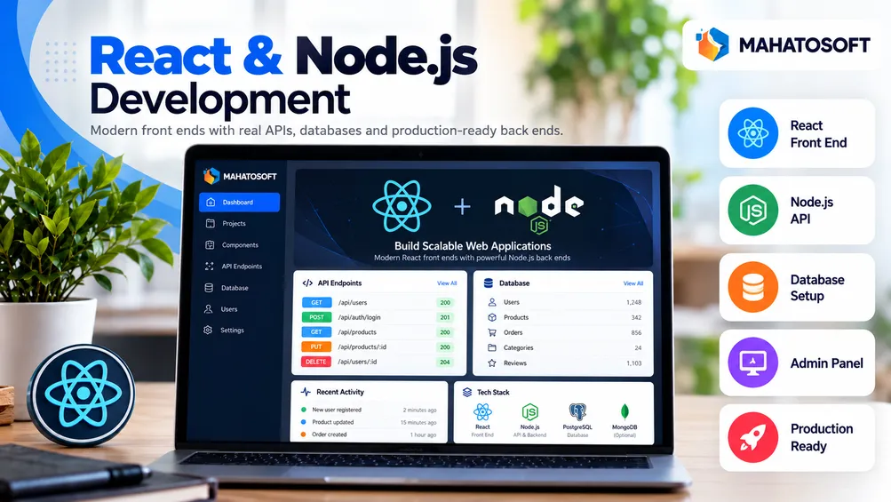 React & Node.js development