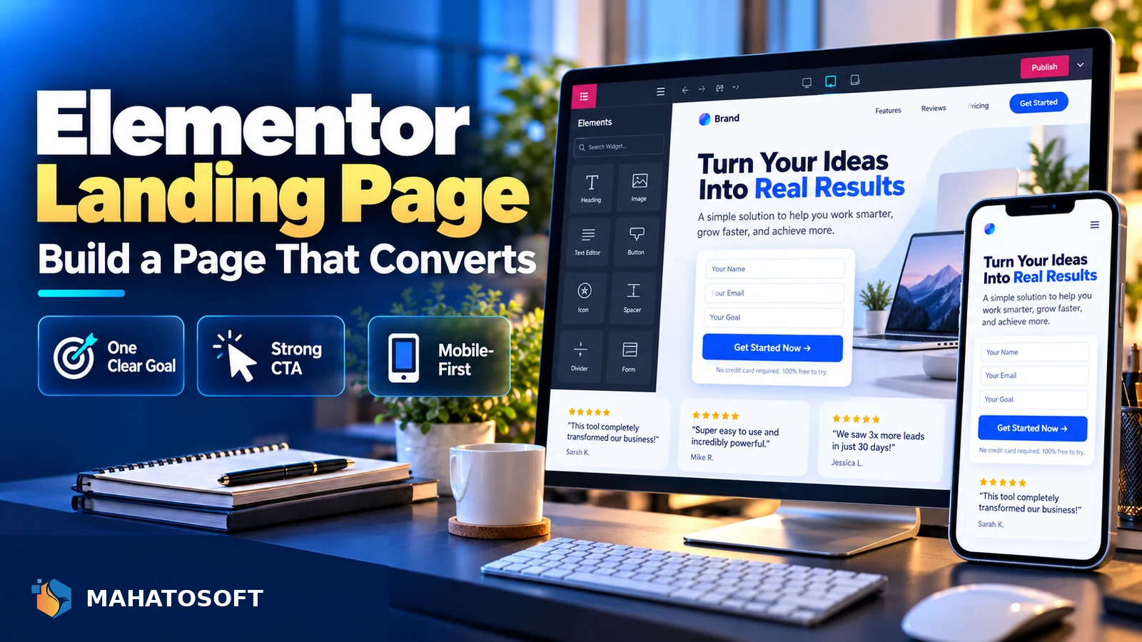 Illustrated guide: How to Build an Elementor Landing Page That Converts