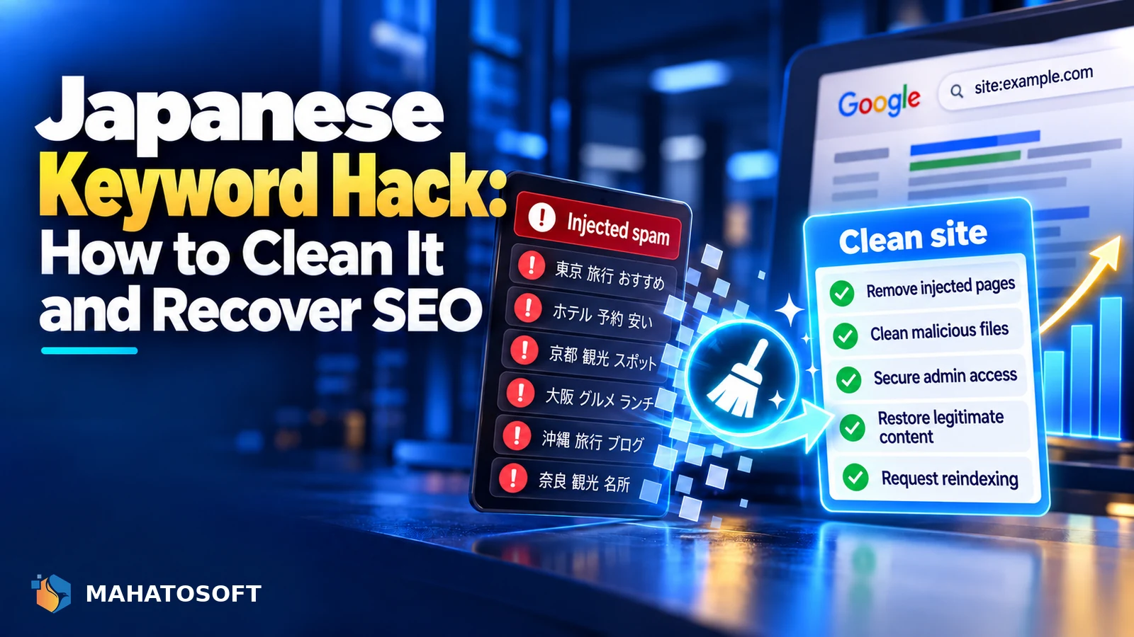 Illustrated guide: Japanese Keyword Hack: How to Clean It and Recover SEO