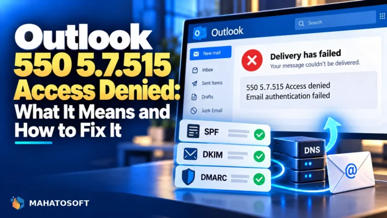 Outlook 550 5.7.515 Access Denied: What It Means and How to Fix It