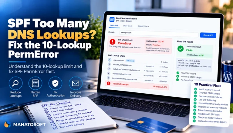 SPF Too Many DNS Lookups: How to Fix the 10-Lookup PermError