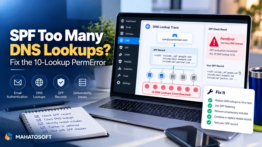 SPF Too Many DNS Lookups: How to Fix the 10-Lookup PermError