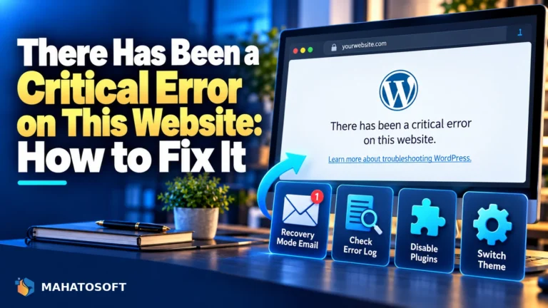 There Has Been a Critical Error on This Website: How to Fix It