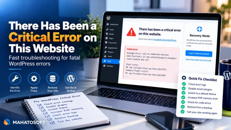 There Has Been a Critical Error on This Website: How to Fix It
